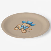 Happy Gingerbread Cowboy Baby shower Papieren Bordje (Gekanteld)