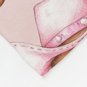 Happy Gingerbread Cowgirl Christmas Fleece Deken (Hoek)