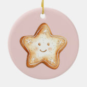 Happy Gingerbread Cowgirl Christmas Keramisch Ornament (Achterkant)