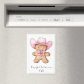 Happy Gingerbread Cowgirl Christmas Magneet (Insitu (Vaatwasser))