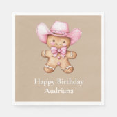 Happy Gingerbread Cowgirl Servet (Voorkant)
