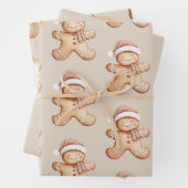 Happy Gingerbread en Star Cookie Inpakpapier Vel (In situ)