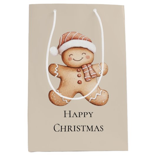Happy Gingerbread en Star Cookie Medium Cadeauzakje (Voorkant)