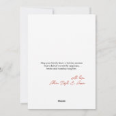 Happy Gingerbread Man aangepaste kerstfoto naam Feestdagenkaart (Achterkant)