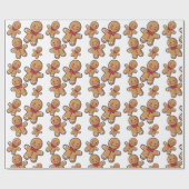 Happy Gingerbread Mannen Cadeaupapier (Vlak)