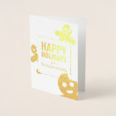 Happy Gingerbread Mannen Folie Kerst Kaart (Voorkant)