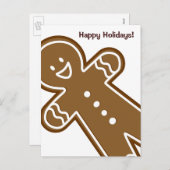 Happy Gingerbread Tall man Feestdagenkaart (Voorkant / Achterkant)