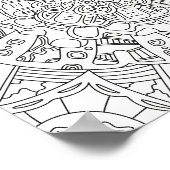 Happy Gingerbreads: gedetailleerde kleurplaat Poster (Hoek)