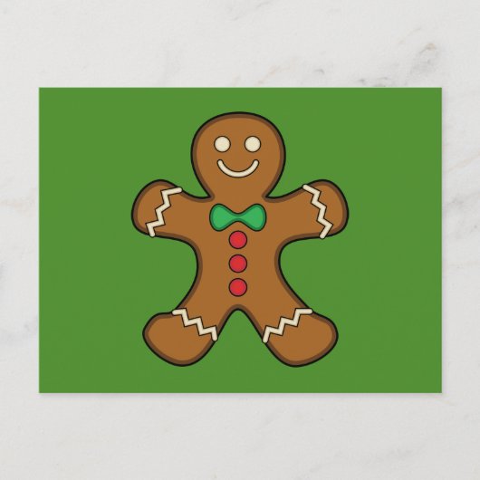 Happy Gingerbrood Man Feestdagenkaart (Voorkant)