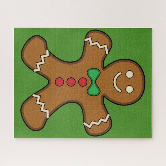 Happy Gingerbrood Man Legpuzzel (Horizontaal)