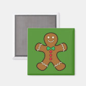 Happy Gingerbrood Man Magneet (Voorkant / Achterkant)