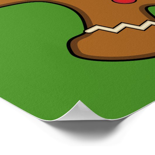 Happy Gingerbrood Man Poster (Hoek)