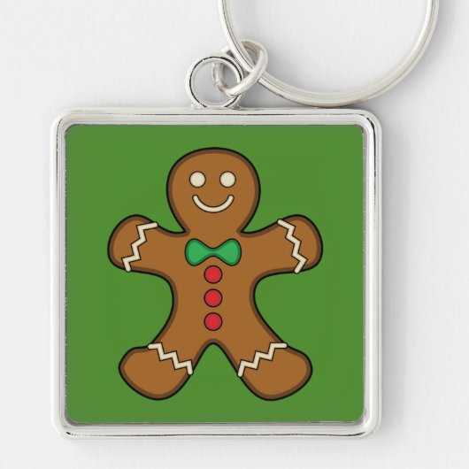 Happy Gingerbrood Man Sleutelhanger (Voorkant)