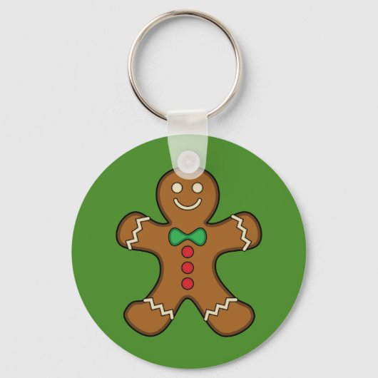 Happy Gingerbrood Man Sleutelhanger (Voorkant)
