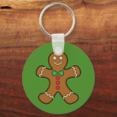 Happy Gingerbrood Man Sleutelhanger (Voorkant)
