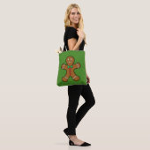 Happy Gingerbrood Man Tote Bag (Op model)