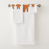 Happy gingerbrood mannen bad handdoek (Insitu)