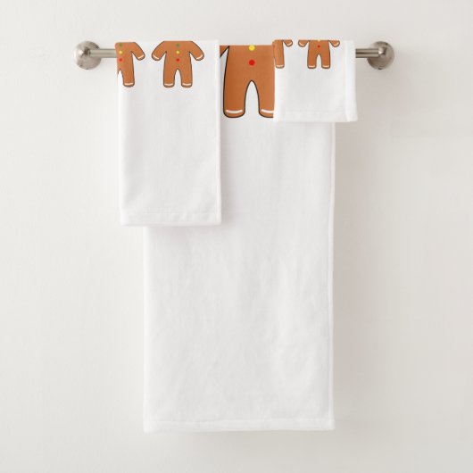 Happy gingerbrood mannen bad handdoek (Insitu)