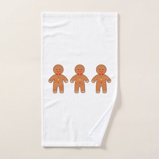 Happy gingerbrood mannen bad handdoek (Handdoek)