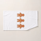 Happy gingerbrood mannen bad handdoek (Handdoek)