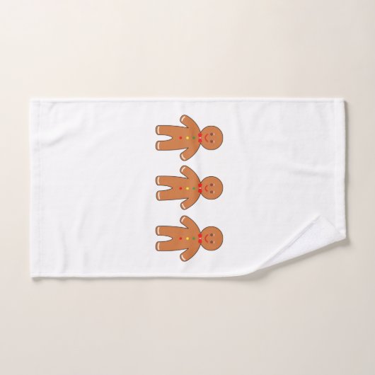 Happy gingerbrood mannen bad handdoek (Handdoek)