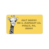 Happy Giraffe Adresetiketten Etiket (Voorkant)