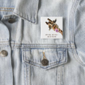 Happy Giraffe Button - aangepaste tekst (In situ)