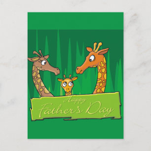 Happy Giraffe Familie Vaderdag Briefkaart