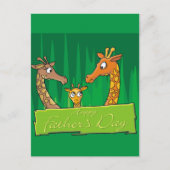Happy Giraffe Familie Vaderdag Briefkaart (Voorkant)