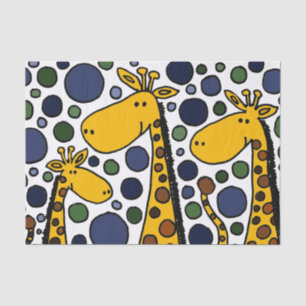 Happy Giraffe Family Abstract Weefpapier Tissuepapier