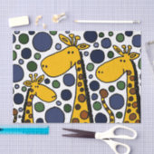 Happy Giraffe Family Abstract Weefpapier Tissuepapier (Craft)
