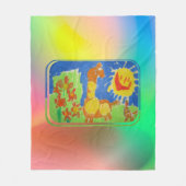 Happy Giraffe Fleece Deken (Voorkant)