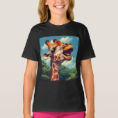 Happy Giraffe Pixel Art T-shirt (Voorkant)