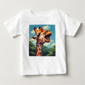 Happy Giraffe Pixel Art T-shirt (Voorkant)