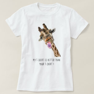 Happy Giraffe Tongue Out Grappig T-shirt - Jouw te