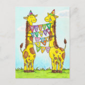 Happy Giraffes Birthday Briefkaart (Voorkant)
