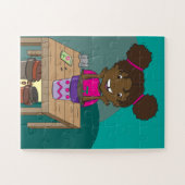 Happy Girl begint bij Seedling Puzzle Legpuzzel (Horizontaal)