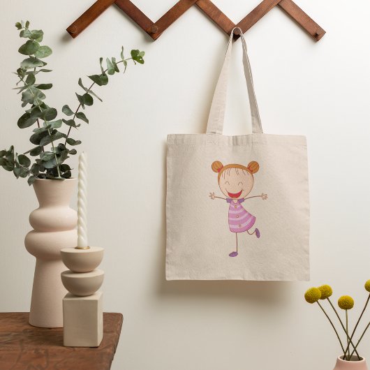 Happy Girl Canvas tas