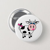 Happy Girl Cow Ronde Button 5,7 Cm (Voorkant /achterkant)
