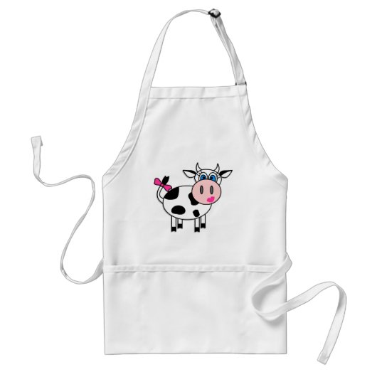 Happy Girl Cow Standaard Schort (Voorkant)