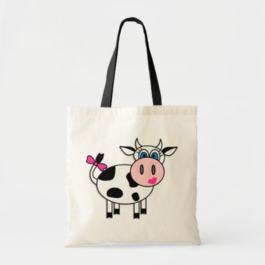 Happy Girl Cow Tote Bag (Voorkant)