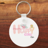 happy girl cream cake sleutelhanger (Voorkant)