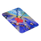 Happy Girl en Birds Magnet - Schilderen Magneet (Rechterzijde)