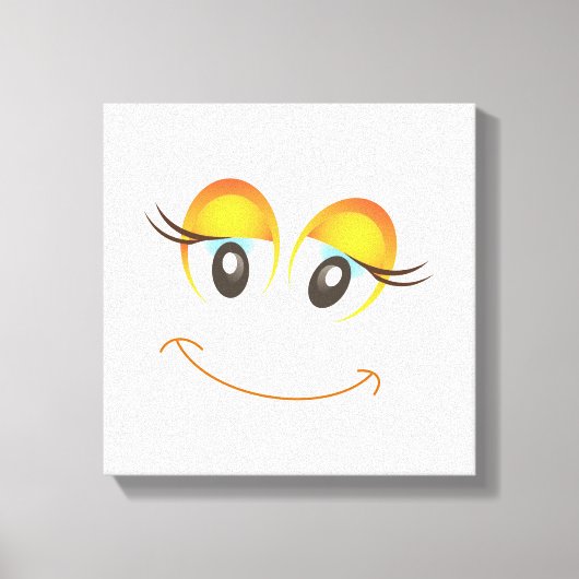 HAPPY GIRL FACE CANVAS AFDRUK (Voorkant)