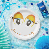 HAPPY GIRL FACE PAPIEREN BORDJE (Feest)