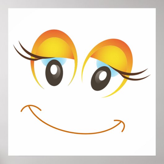 HAPPY GIRL FACE POSTER (Voorkant)