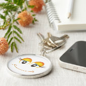 HAPPY GIRL FACE SLEUTELHANGER (Zijkant)