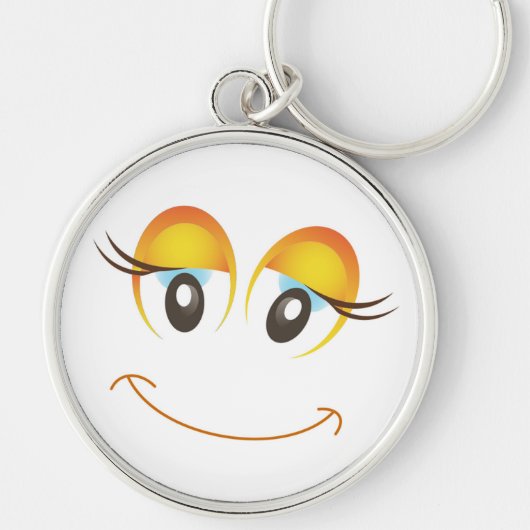 HAPPY GIRL FACE SLEUTELHANGER (Voorkant)