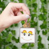 HAPPY GIRL FACE SLEUTELHANGER (Hand)