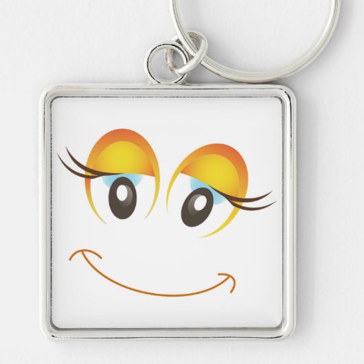 HAPPY GIRL FACE SLEUTELHANGER (Voorkant)